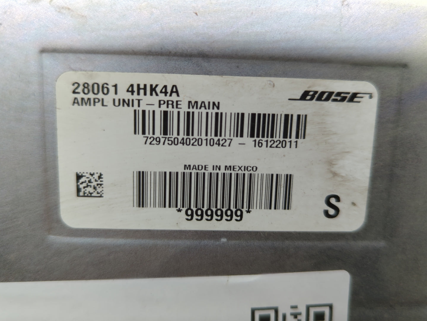 2016 Infiniti Q50 Radio AM FM Cd Player Receiver Replacement P/N:28061 4HK4A Fits OEM Used Auto Parts - Oemusedautoparts1.co