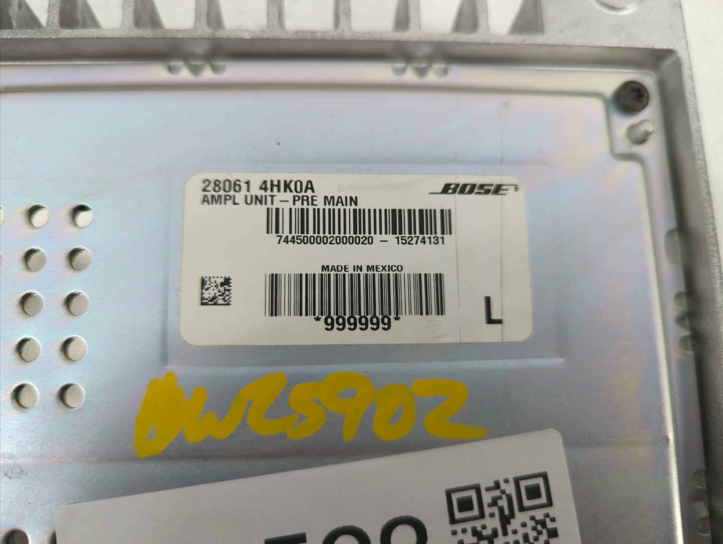 2016 Infiniti Q50 Radio AM FM Cd Player Receiver Replacement P/N:28061 4HK0A Fits OEM Used Auto Parts - Oemusedautoparts1.co