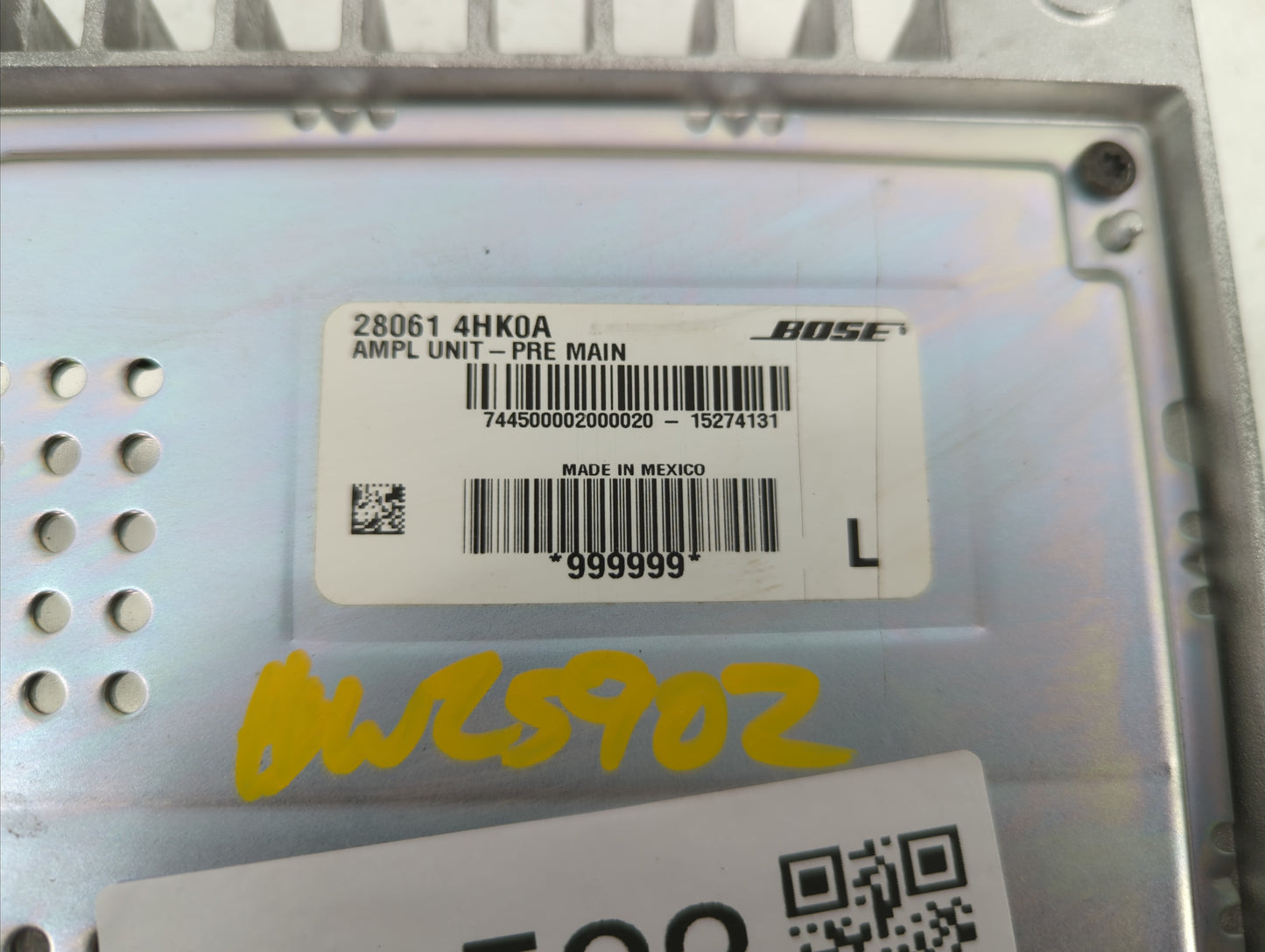2016 Infiniti Q50 Radio AM FM Cd Player Receiver Replacement P/N:28061 4HK0A Fits OEM Used Auto Parts - Oemusedautoparts1.co
