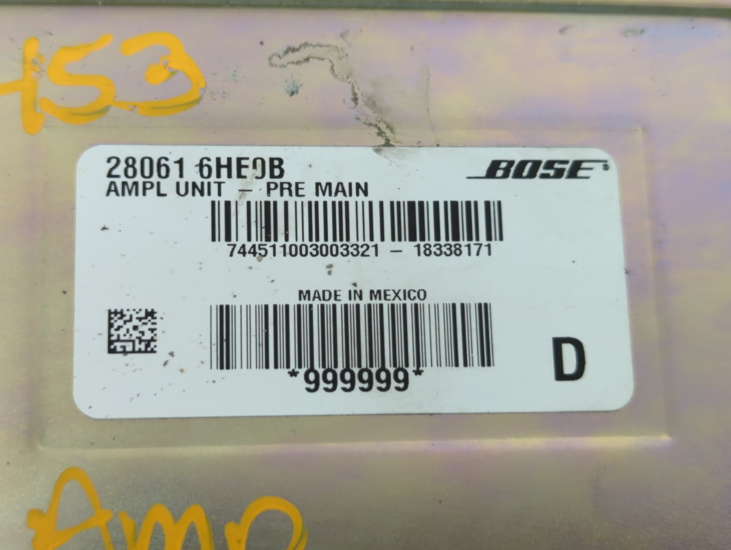 2016 Infiniti Q50 PCM Engine Control Computer ECU ECM PCU OEM P/N:28061 6HE0B Fits OEM Used Auto Parts - Oemusedautoparts1.c