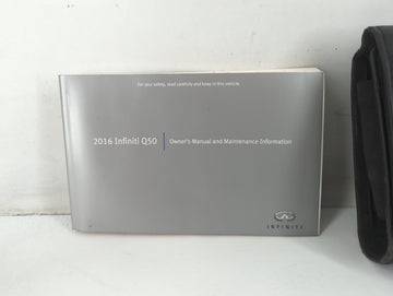 2016 Infiniti Q50 Owners Manual Book Guide P/N:OM16E0 0V37U1 OEM Used Auto Parts
