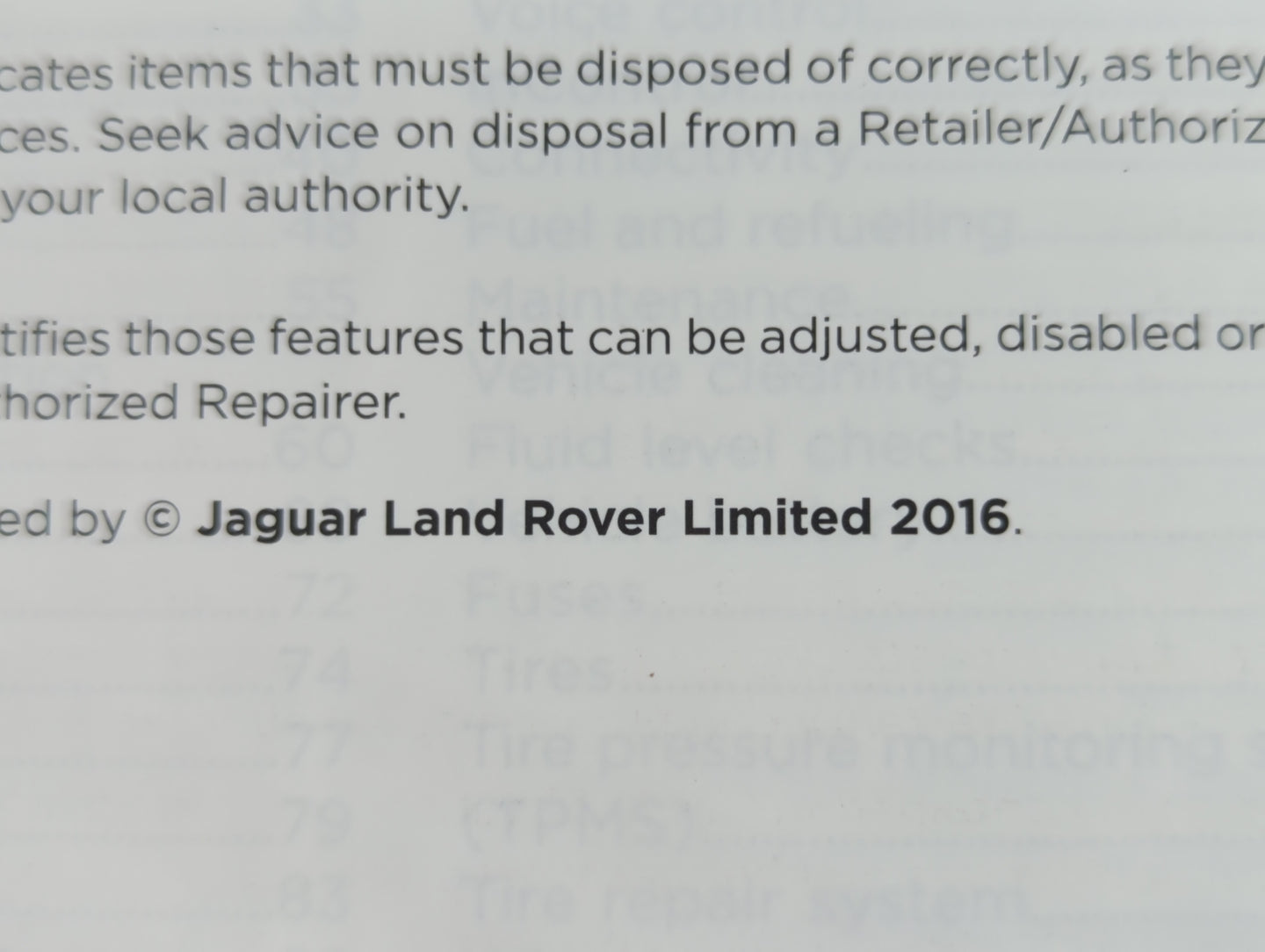 2016 Jaguar F-Pace Owners Manual Book Guide P/N:JJM 18 01 38 181 OEM Used Auto Parts - Oemusedautoparts1.com