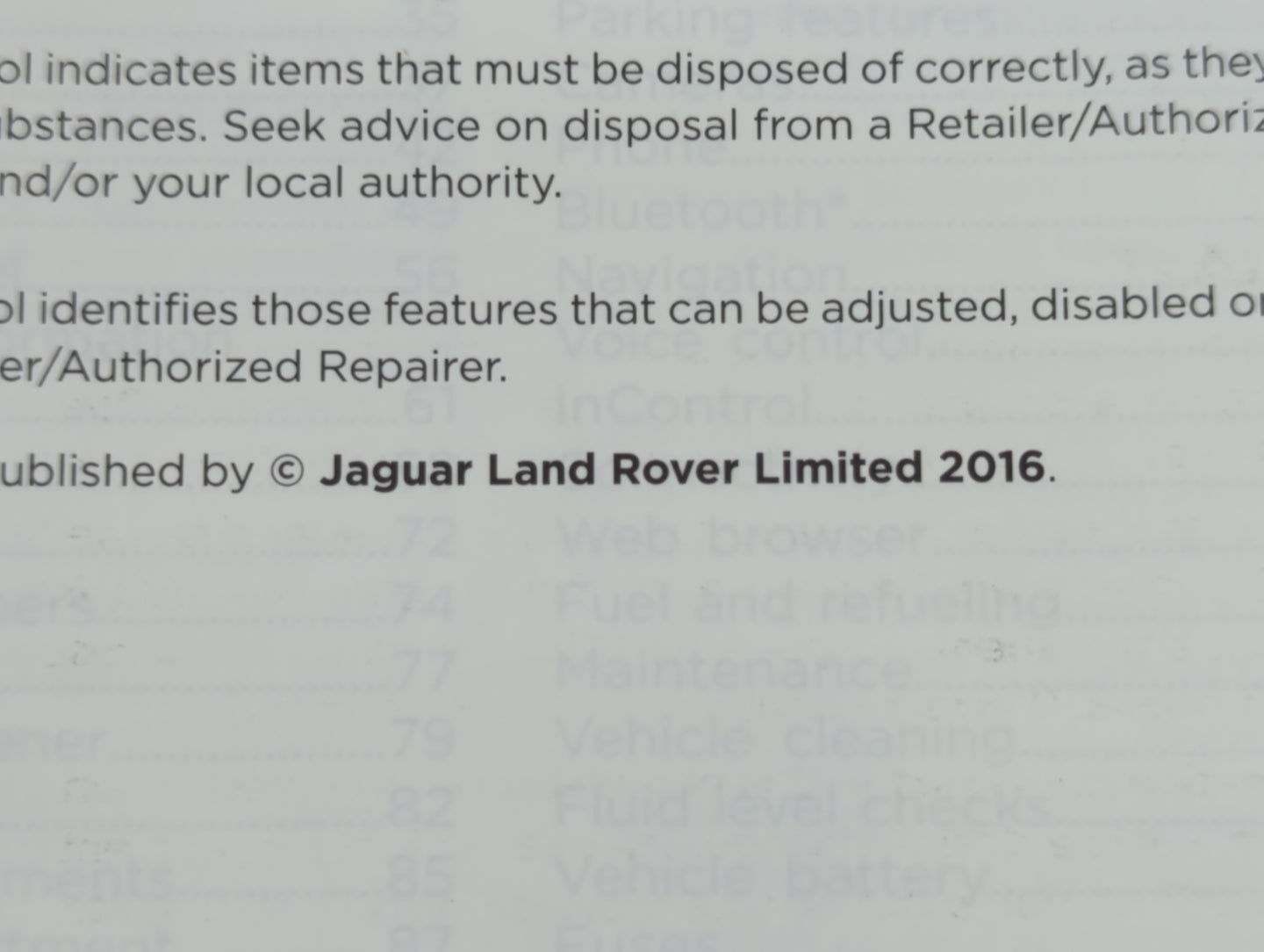 2016 Jaguar F-Pace Owners Manual Book Guide OEM Used Auto Parts - Oemusedautoparts1.com