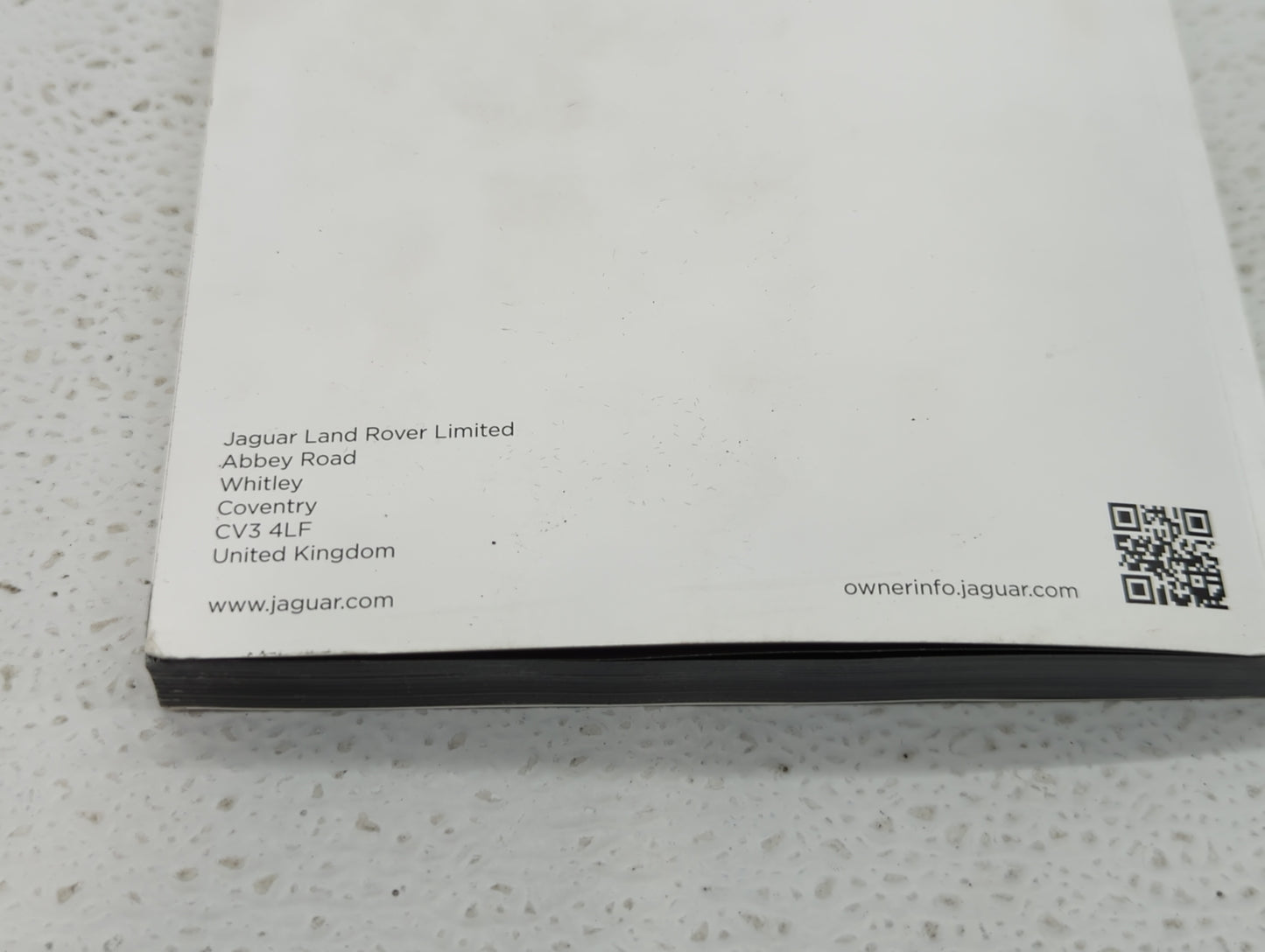 2016 Jaguar Xe Owners Manual Book Guide OEM Used Auto Parts - Oemusedautoparts1.com