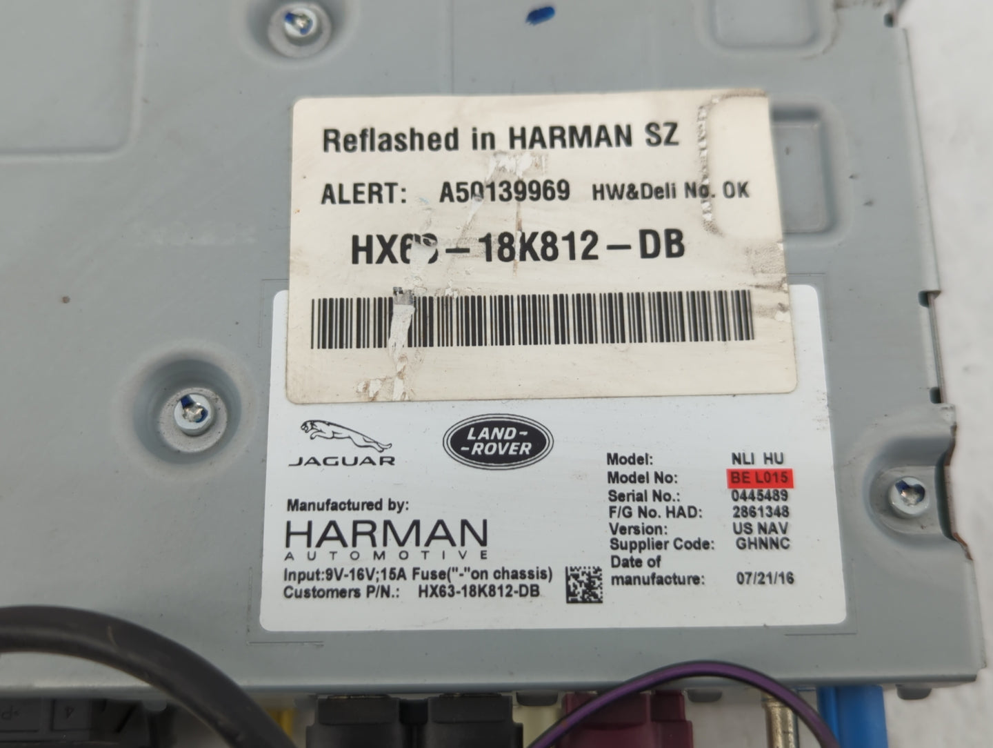 2017-2018 Jaguar Xe Radio AM FM Cd Player Receiver Replacement P/N:HX63-18K812-DB, GX63-18K812-DG Fits Fits 2016 2017 2018 2