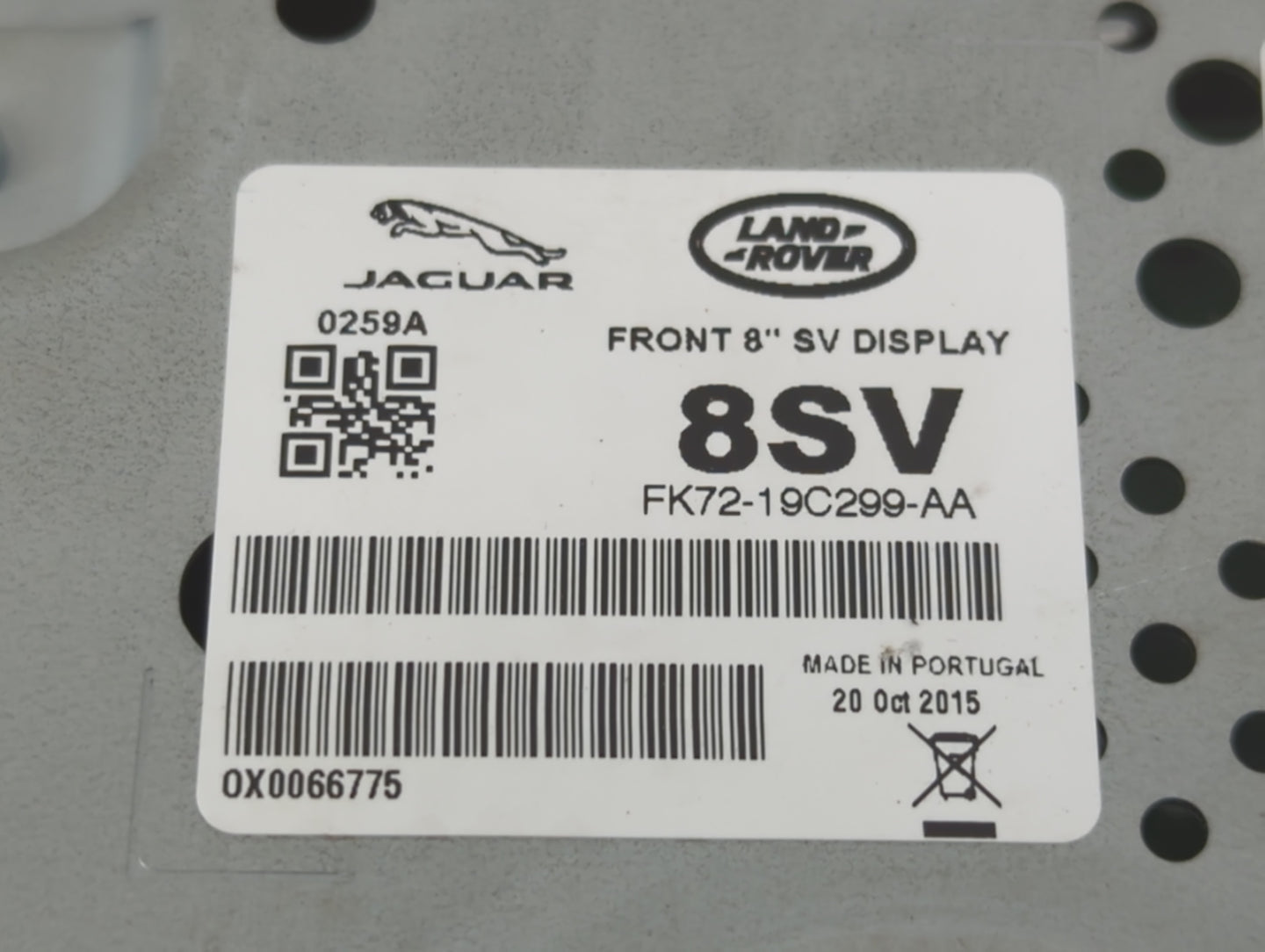 2016-2018 Jaguar Xf Radio AM FM Cd Player Receiver Replacement P/N:FK72-19C299-AA Fits Fits 2016 2017 2018 OEM Used Auto Par