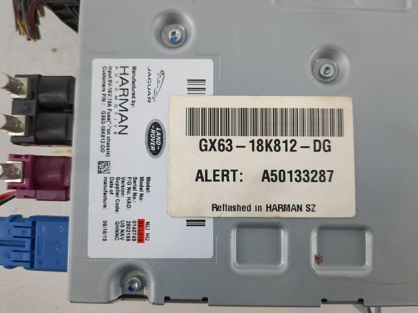 2016-2017 Jaguar Xf Radio AM FM Cd Player Receiver Replacement P/N:GX63-18K812-DG Fits Fits 2016 2017 2018 2019 OEM Used Aut