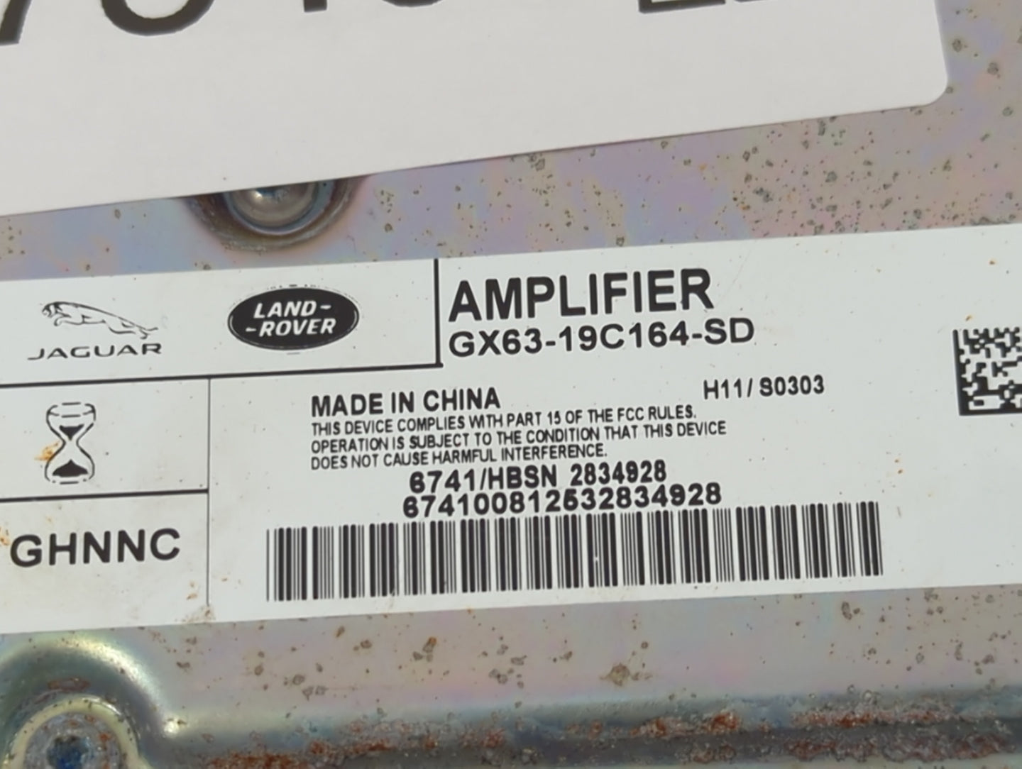 2016-2017 Jaguar Xf Radio AM FM Cd Player Receiver Replacement P/N:GX63-19C164-SD Fits Fits 2016 2017 OEM Used Auto Parts - 