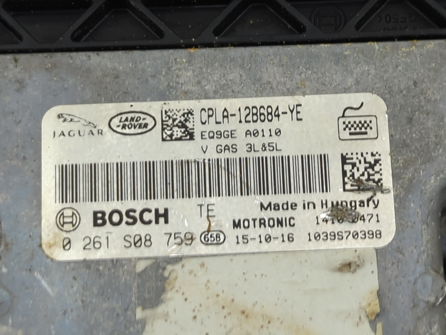 2013-2017 Jaguar Xf PCM Engine Control Computer ECU ECM PCU OEM P/N:CPLA-12B684-YE 0261S08759 Fits OEM Used Auto Parts - Oem