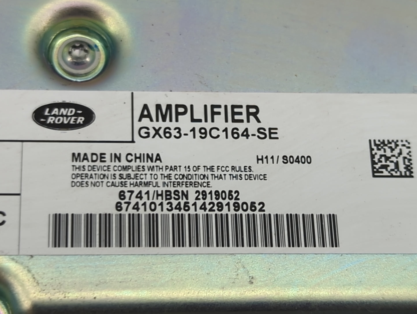 2016 Jaguar Xf Audio Control Module Gx63-19c164-se - Oemusedautoparts1.com