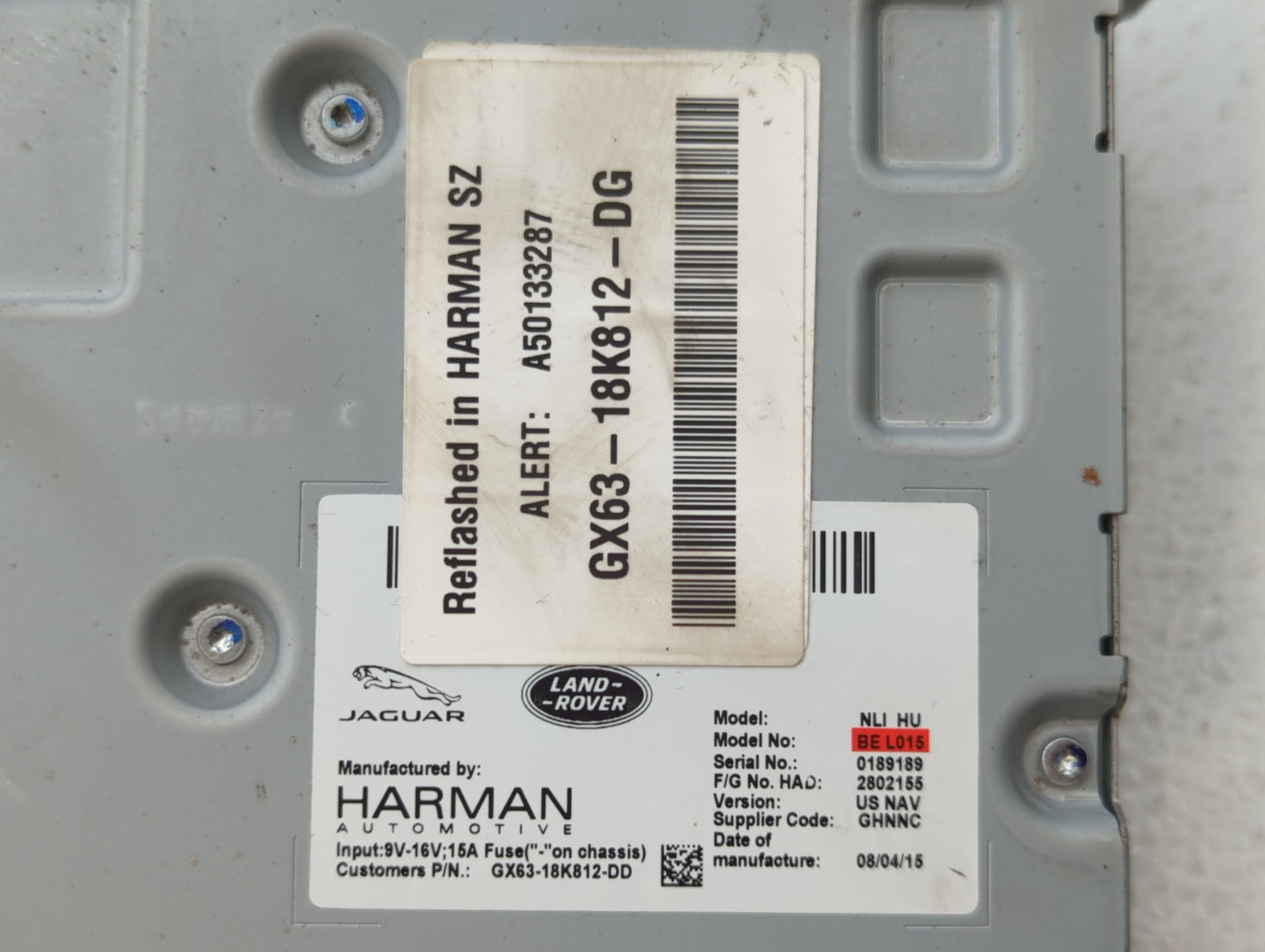 2016-2017 Jaguar Xf Radio AM FM Cd Player Receiver Replacement P/N:GX63-18K812-DG Fits Fits 2016 2017 2018 2019 OEM Used Aut