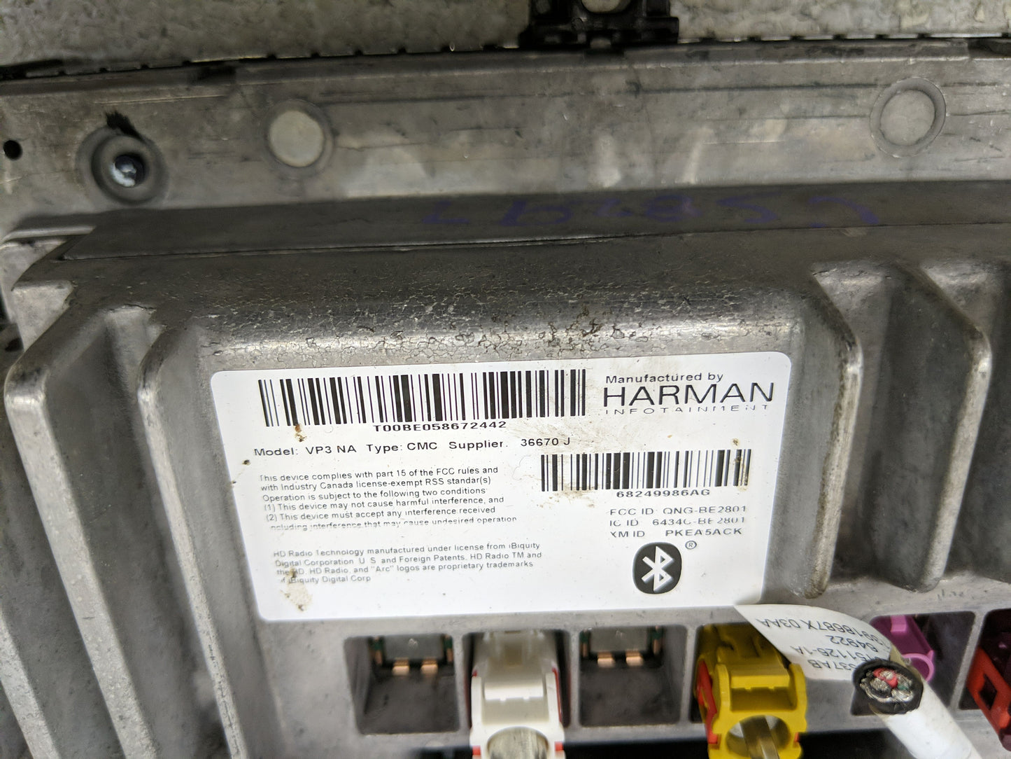 2016 Jeep Cherokee Radio AM FM Cd Player Receiver Replacement P/N:68249986AG Fits OEM Used Auto Parts - Oemusedautoparts1.co