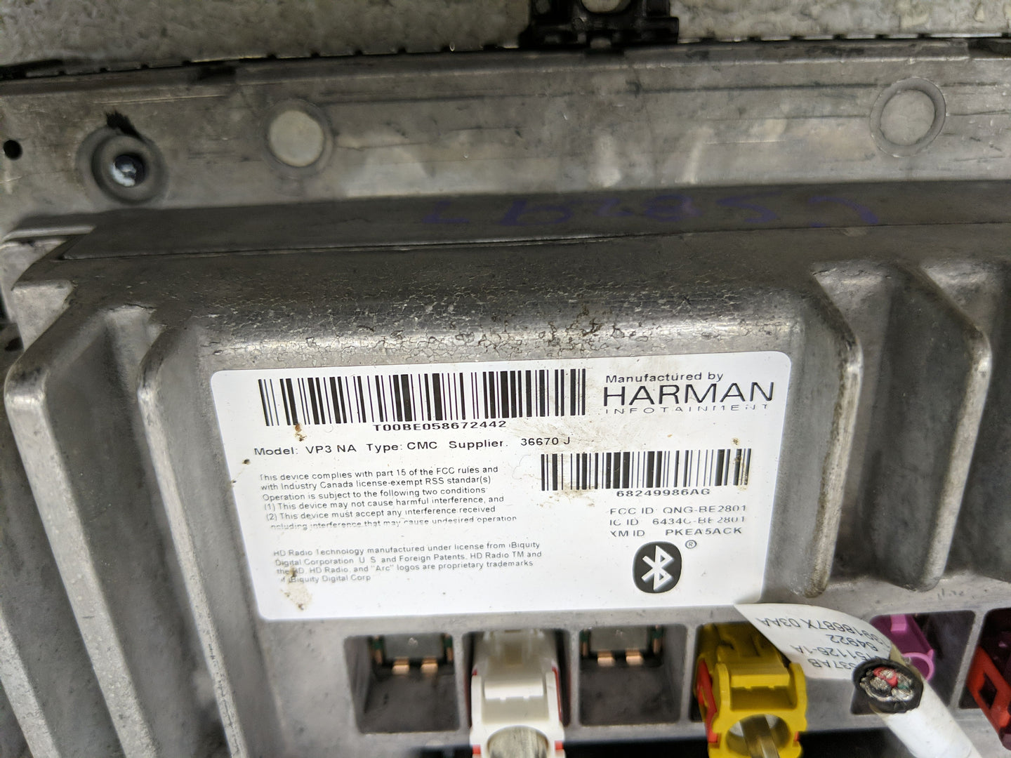 2016 Jeep Cherokee Radio AM FM Cd Player Receiver Replacement P/N:68249986AG Fits OEM Used Auto Parts - Oemusedautoparts1.co