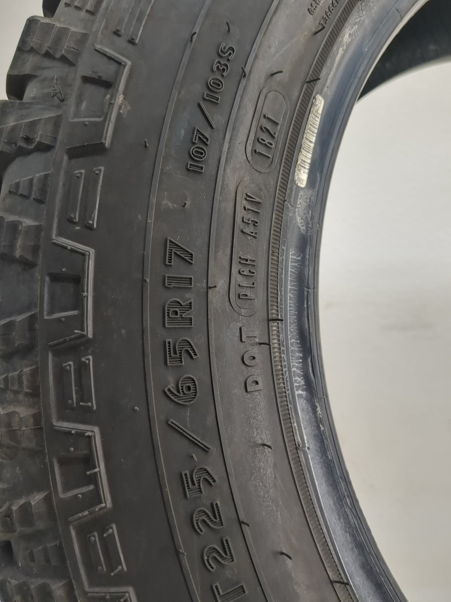 Used Tire 225/65R17 GOODYEAR WRANGLER WORKHORSE AT 107S - Tread Depth 13/32 - Oemusedautoparts1.com