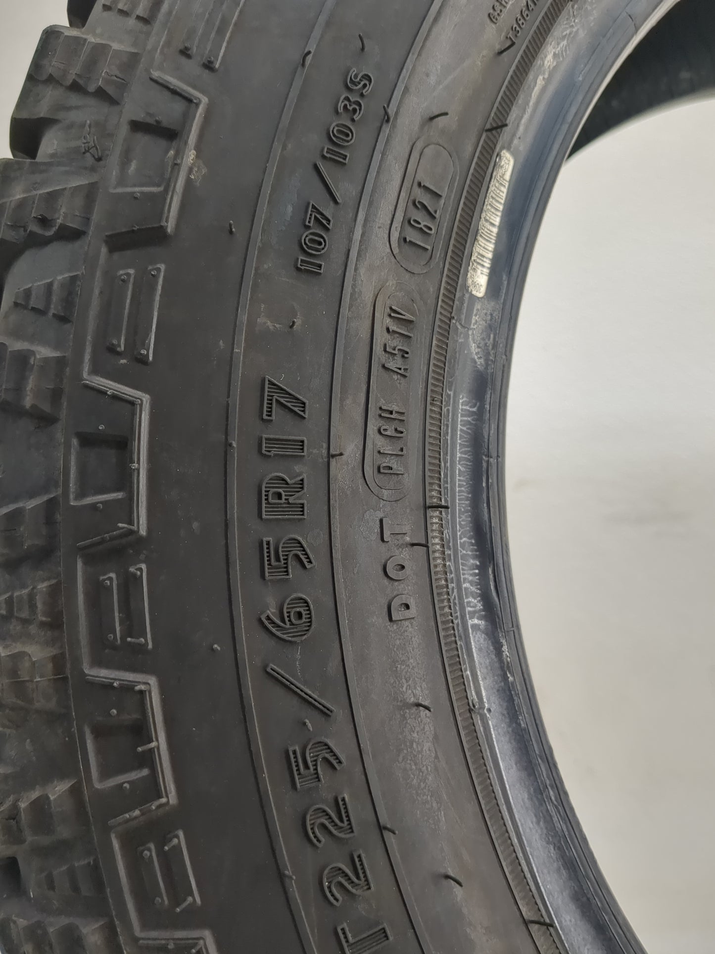 Used Tire 225/65R17 GOODYEAR WRANGLER WORKHORSE AT 107S - Tread Depth 13/32 - Oemusedautoparts1.com