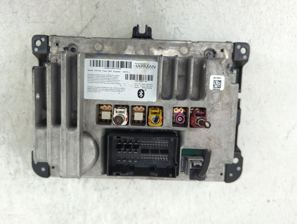2016 Jeep Cherokee Radio AM FM Cd Player Receiver Replacement P/N:68258671AF Fits OEM Used Auto Parts - Oemusedautoparts1.co