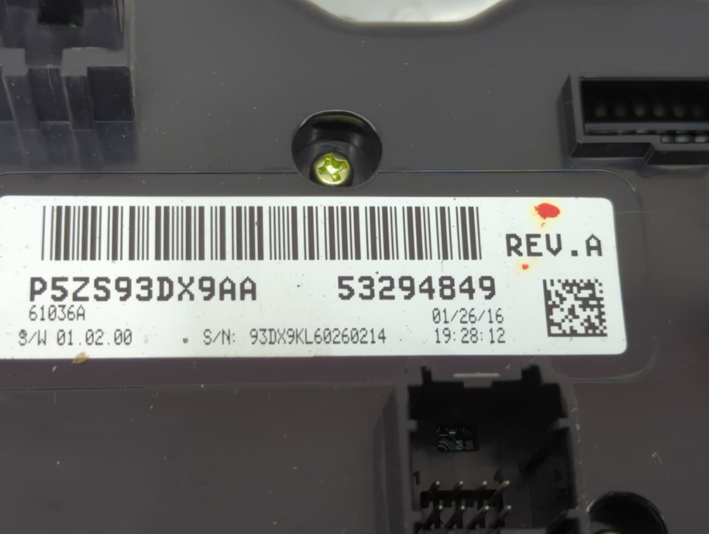 2015-2018 Jeep Cherokee Climate Control Module Temperature AC/Heater Replacement P/N:53294849 P5ZS93DX9AA Fits OEM Used Auto