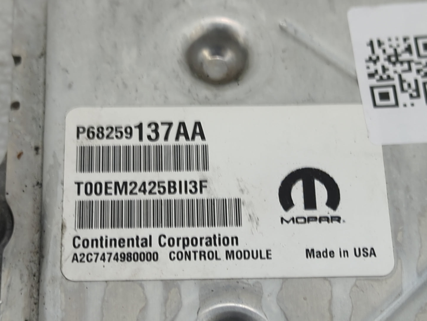 2016-2017 Jeep Cherokee PCM Engine Control Computer ECU ECM PCU OEM P/N:P68259137AA A2C7474980000 Fits Fits 2016 2017 OEM Us
