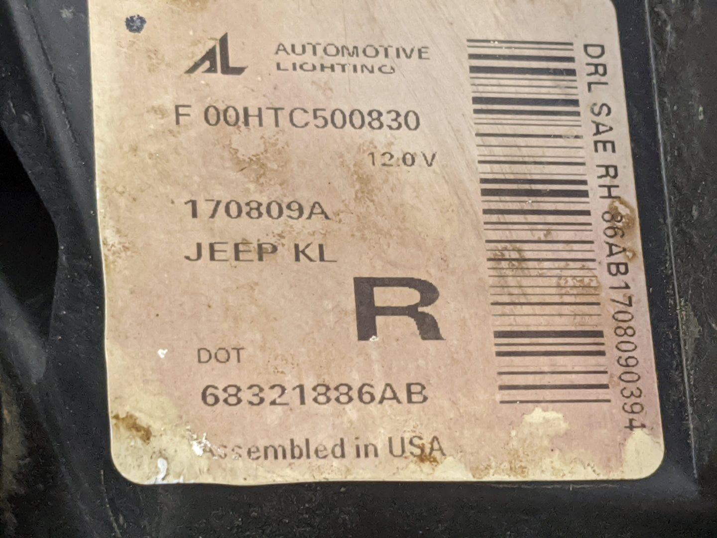 2014-2018 Jeep Cherokee Passenger Right Oem Head Light Headlight Lamp - Oemusedautoparts1.com