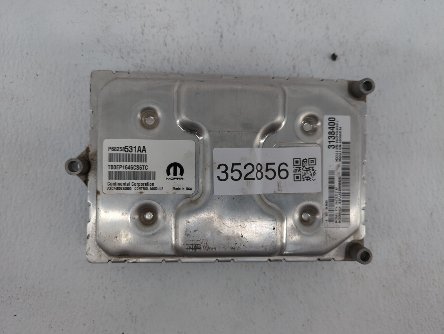 2016-2017 Jeep Cherokee PCM Engine Control Computer ECU ECM PCU OEM P/N:P68250527AG P68258531AA, P68258531AB Fits Fits 2016 