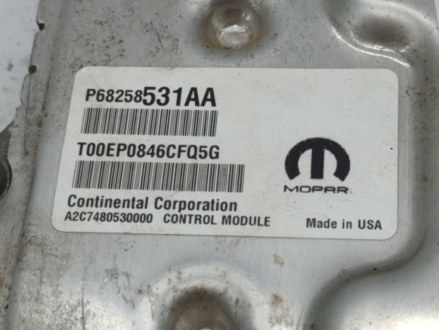 2016-2017 Jeep Cherokee PCM Engine Control Computer ECU ECM PCU OEM P/N:P68258531AB P68250527AG, P68258531AA Fits Fits 2016 