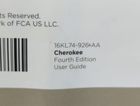 2016 Jeep Cherokee Owners Manual Book Guide P/N:16KL74-926-AA OEM Used Auto Parts - Oemusedautoparts1.com