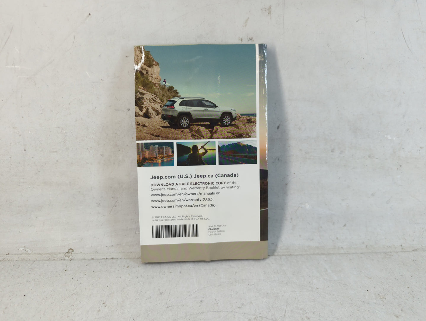 2016 Jeep Cherokee Owners Manual Book Guide P/N:16KL74-926-AA OEM Used Auto Parts - Oemusedautoparts1.com