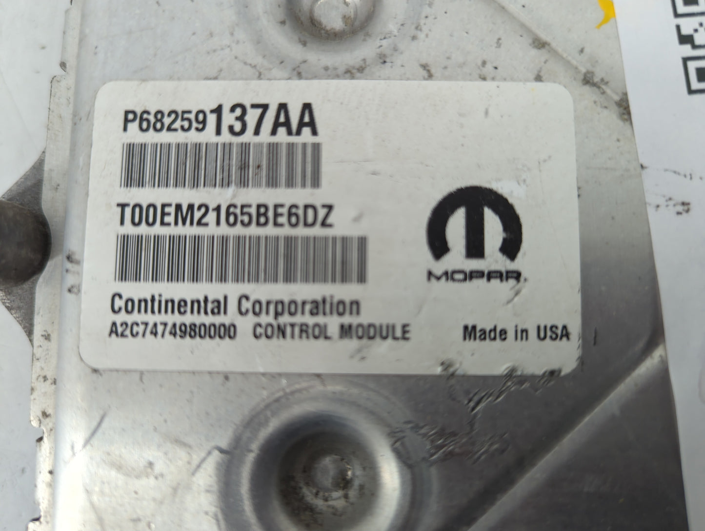 2016-2017 Jeep Cherokee PCM Engine Control Computer ECU ECM PCU OEM P/N:6818770 P68259137AA Fits Fits 2016 2017 OEM Used Aut