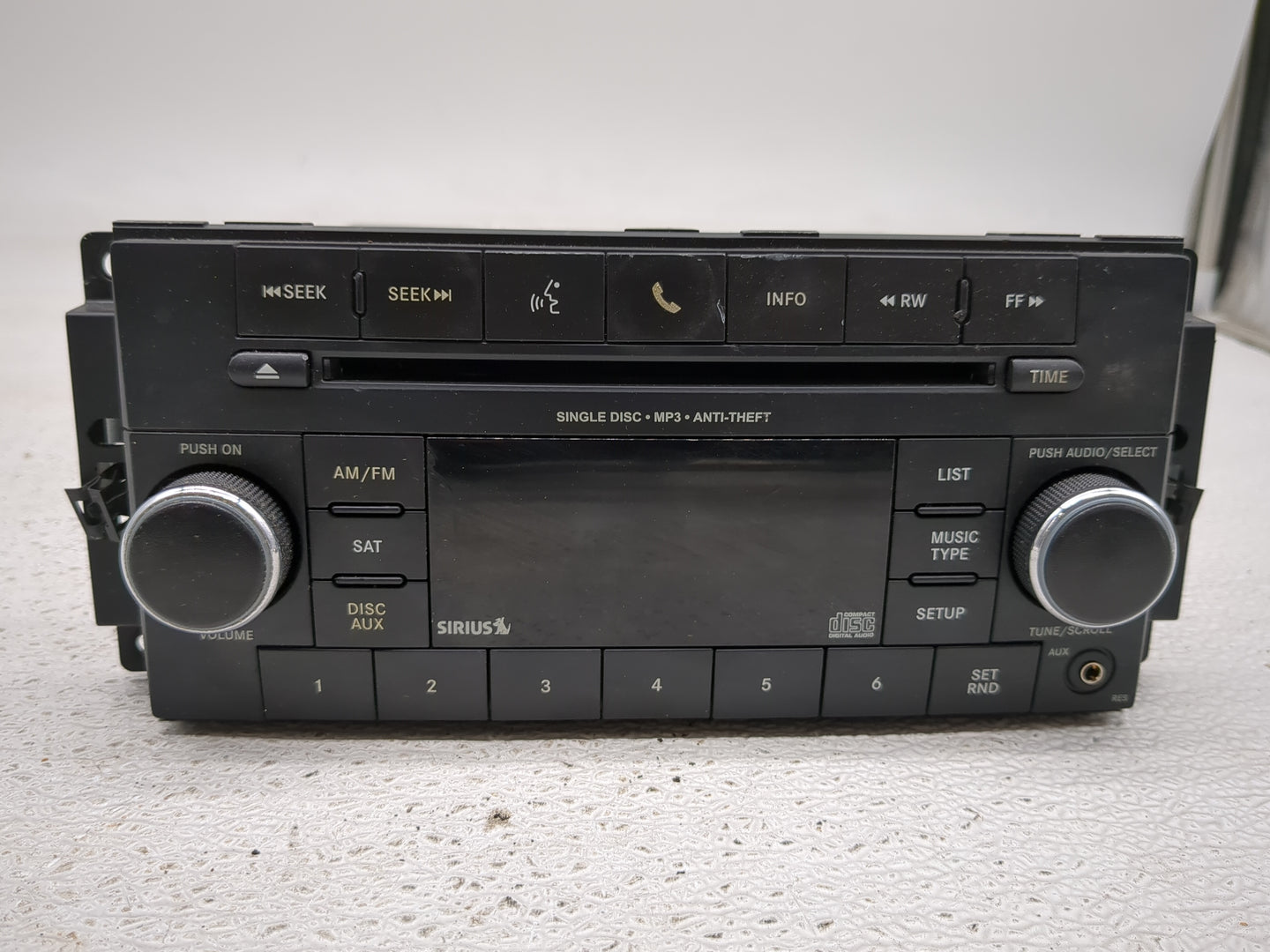 2016 Jeep Compass Radio AM FM Cd Player Receiver Replacement P/N:P05091197AE Fits Fits 2012 2013 2014 2015 2017 OEM Used Aut