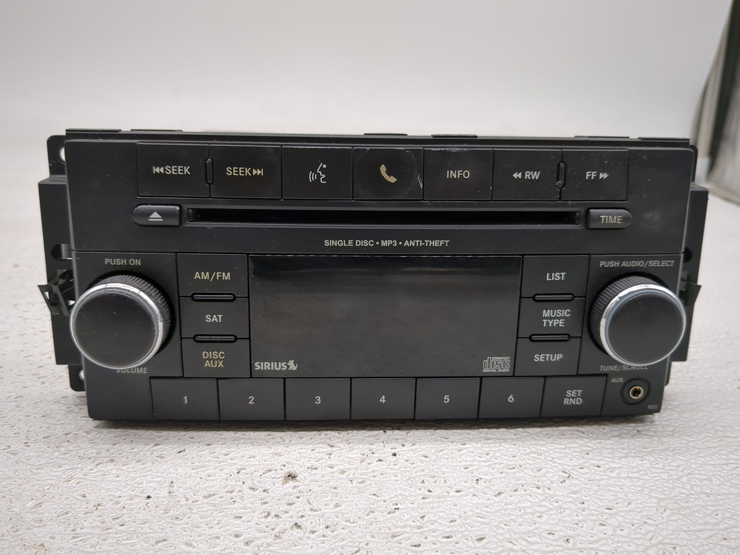 2016 Jeep Compass Radio AM FM Cd Player Receiver Replacement P/N:P05091197AE Fits Fits 2012 2013 2014 2015 2017 OEM Used Aut