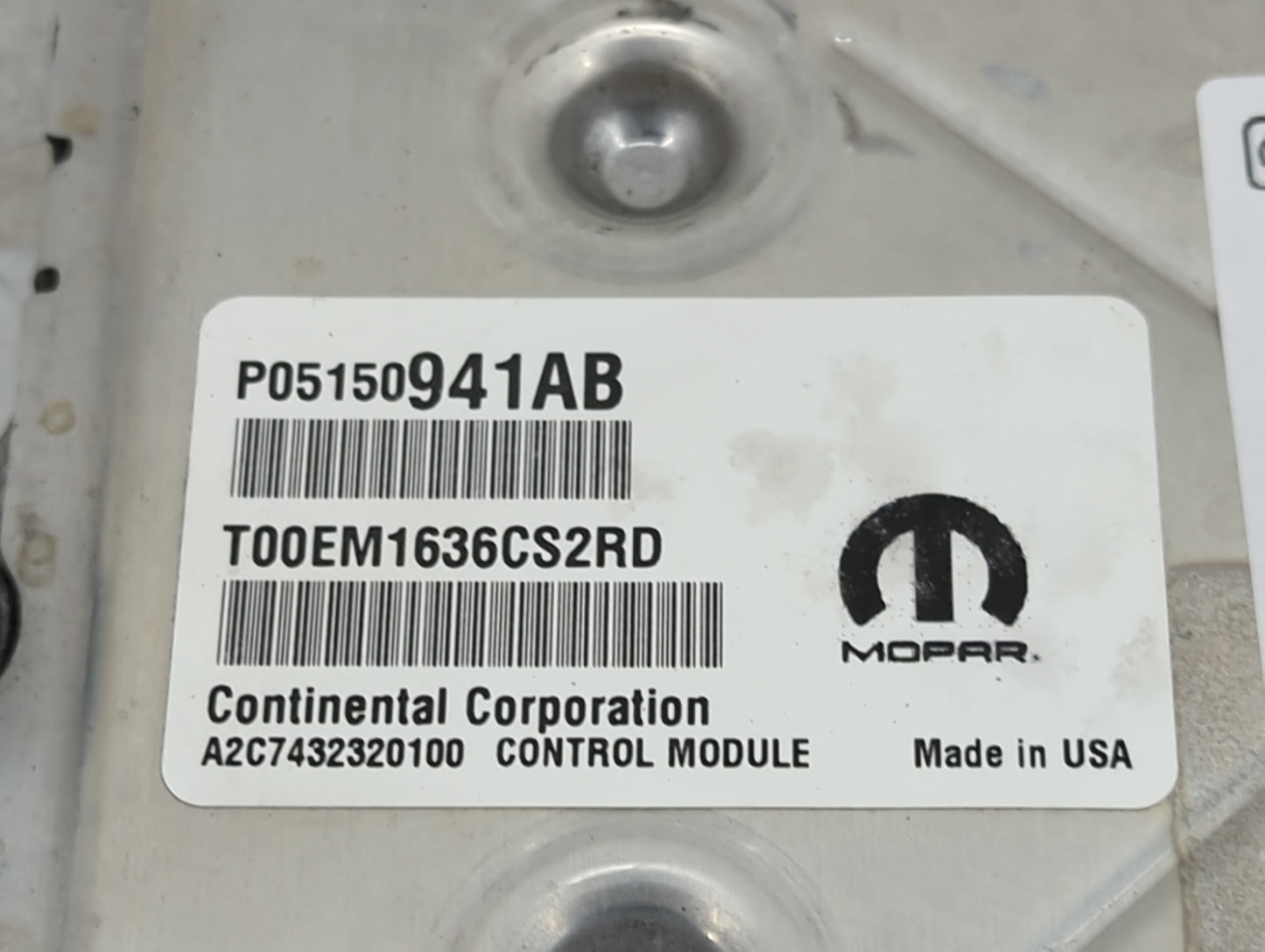 2013-2017 Jeep Compass PCM Engine Control Computer ECU ECM PCU OEM P/N:P05150941AB T00EM1636CS2RD Fits OEM Used Auto Parts -