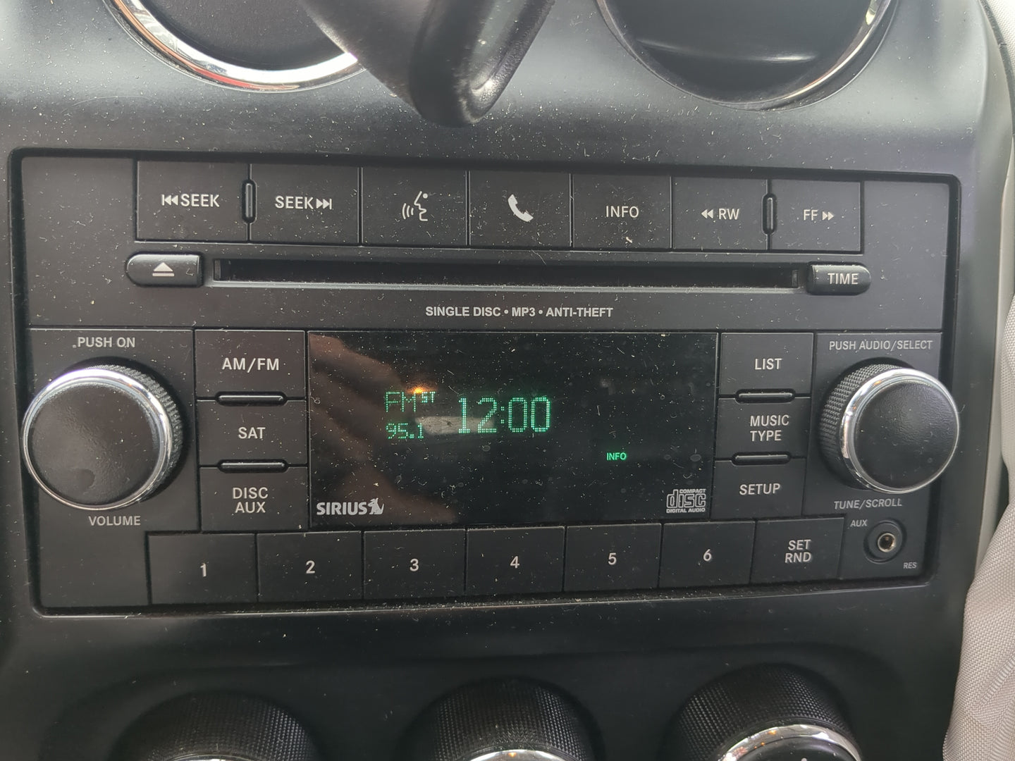 2016 Jeep Compass Radio AM FM Cd Player Receiver Replacement Fits Fits 2012 2013 2014 2015 2017 OEM Used Auto Parts - Oemuse
