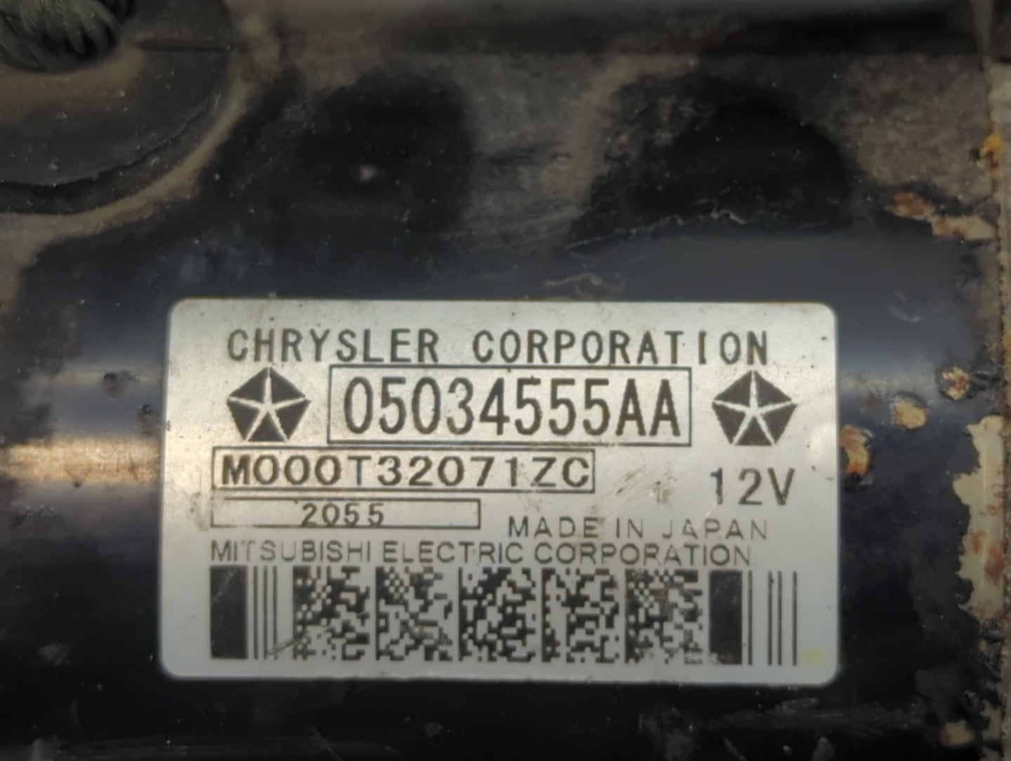 2016 Jeep Compass Car Starter Motor Solenoid OEM P/N:05034555AA M000T32071ZC Fits OEM Used Auto Parts - Oemusedautoparts1.co