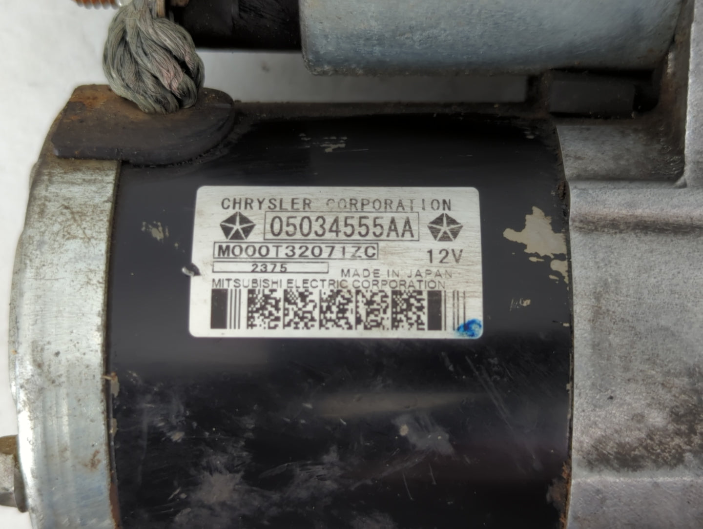 2016 Jeep Compass Car Starter Motor Solenoid OEM P/N:M000T32071ZC 05034555AA Fits OEM Used Auto Parts - Oemusedautoparts1.co