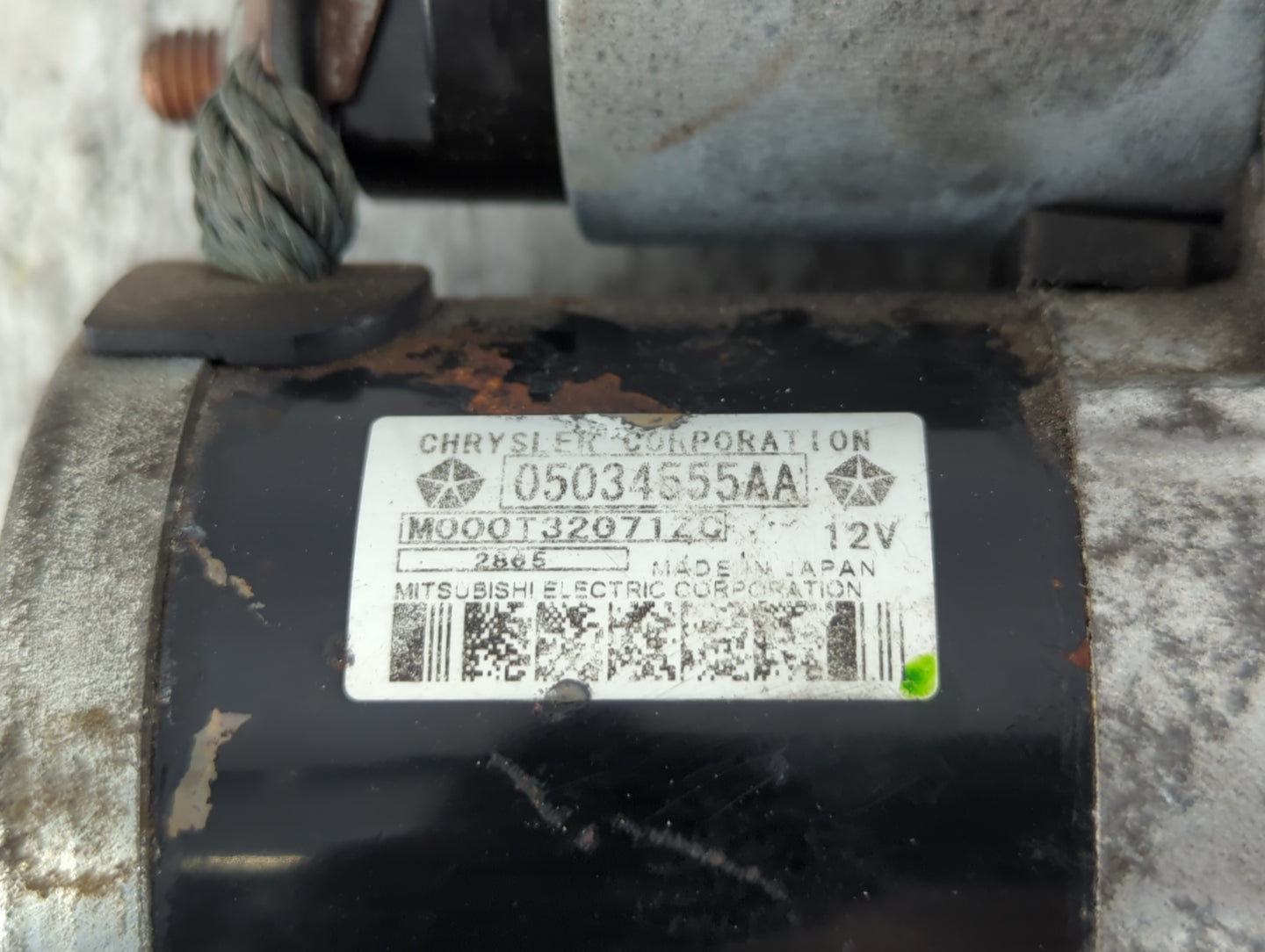 2016 Jeep Compass Car Starter Motor Solenoid OEM P/N:05034555AA Fits OEM Used Auto Parts - Oemusedautoparts1.com