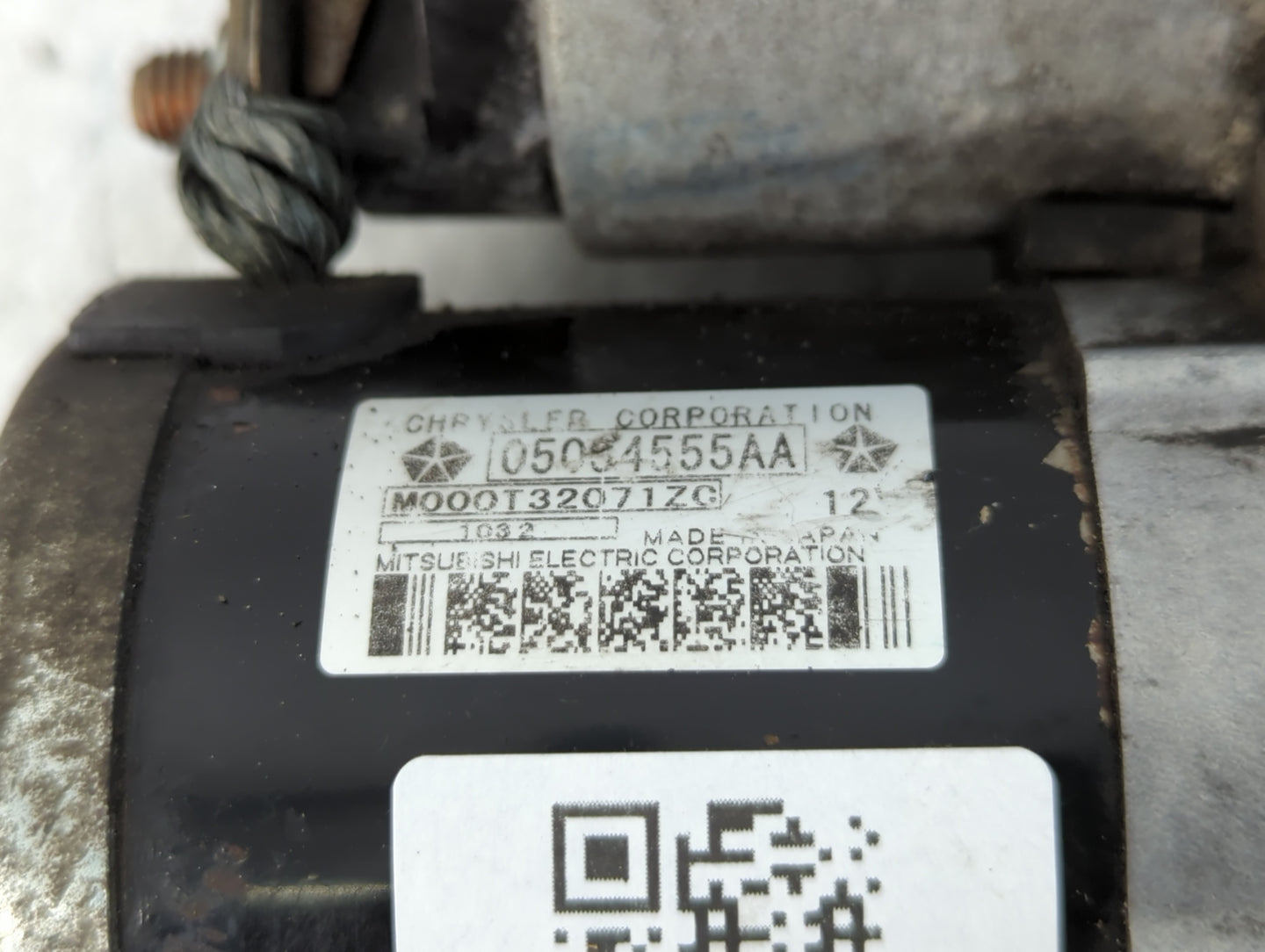 2016 Jeep Compass Car Starter Motor Solenoid OEM P/N:M000T32071ZC 05034555AA Fits OEM Used Auto Parts - Oemusedautoparts1.co