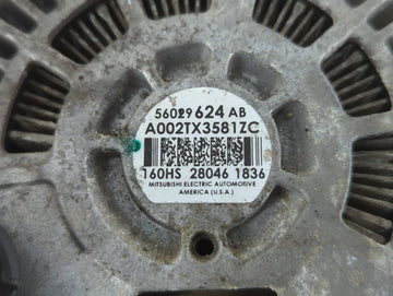 2017-2022 Jeep Compass Alternator Replacement Generator Charging Assembly Engine OEM P/N:56029624AB Fits OEM Used Auto Parts