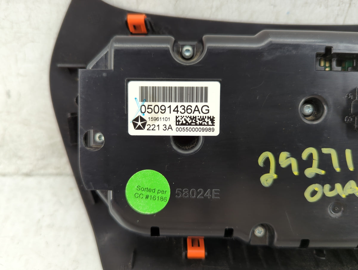 2016 Jeep Compass Climate Control Module Temperature AC/Heater Replacement P/N:05091436AG Fits Fits 2011 2012 2013 2014 2015