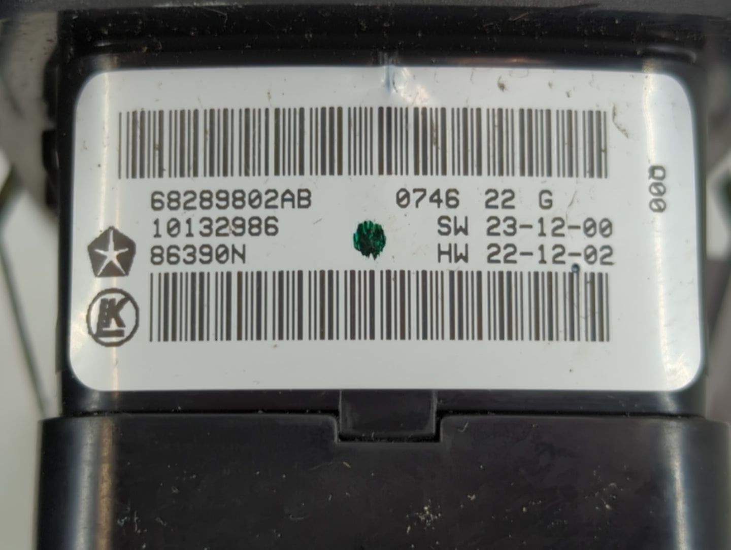 2016-2022 Jeep Grand Cherokee Master Power Window Switch Replacement Driver Side Left P/N:68289802AB Fits OEM Used Auto Part