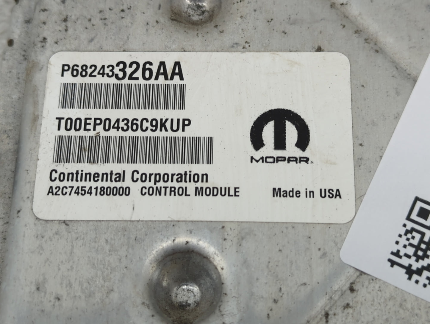 2016-2017 Jeep Grand Cherokee PCM Engine Control Computer ECU ECM PCU OEM P/N:P68243326AA Fits Fits 2016 2017 OEM Used Auto 