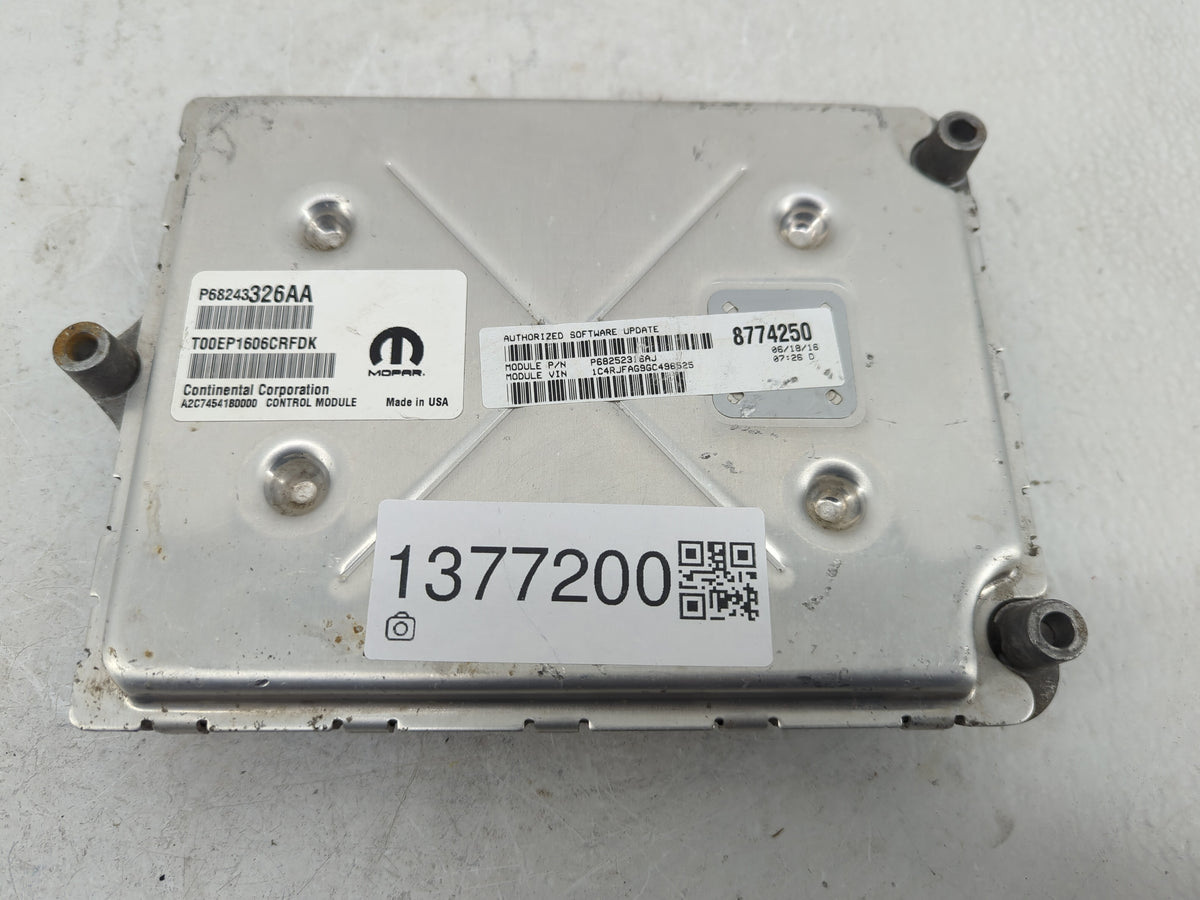 2016-2017 Jeep Grand Cherokee PCM Engine Control Computer ECU ECM PCU OEM P/N:P68252316AJ P68243326AA Fits 2016 2017 OEM Use