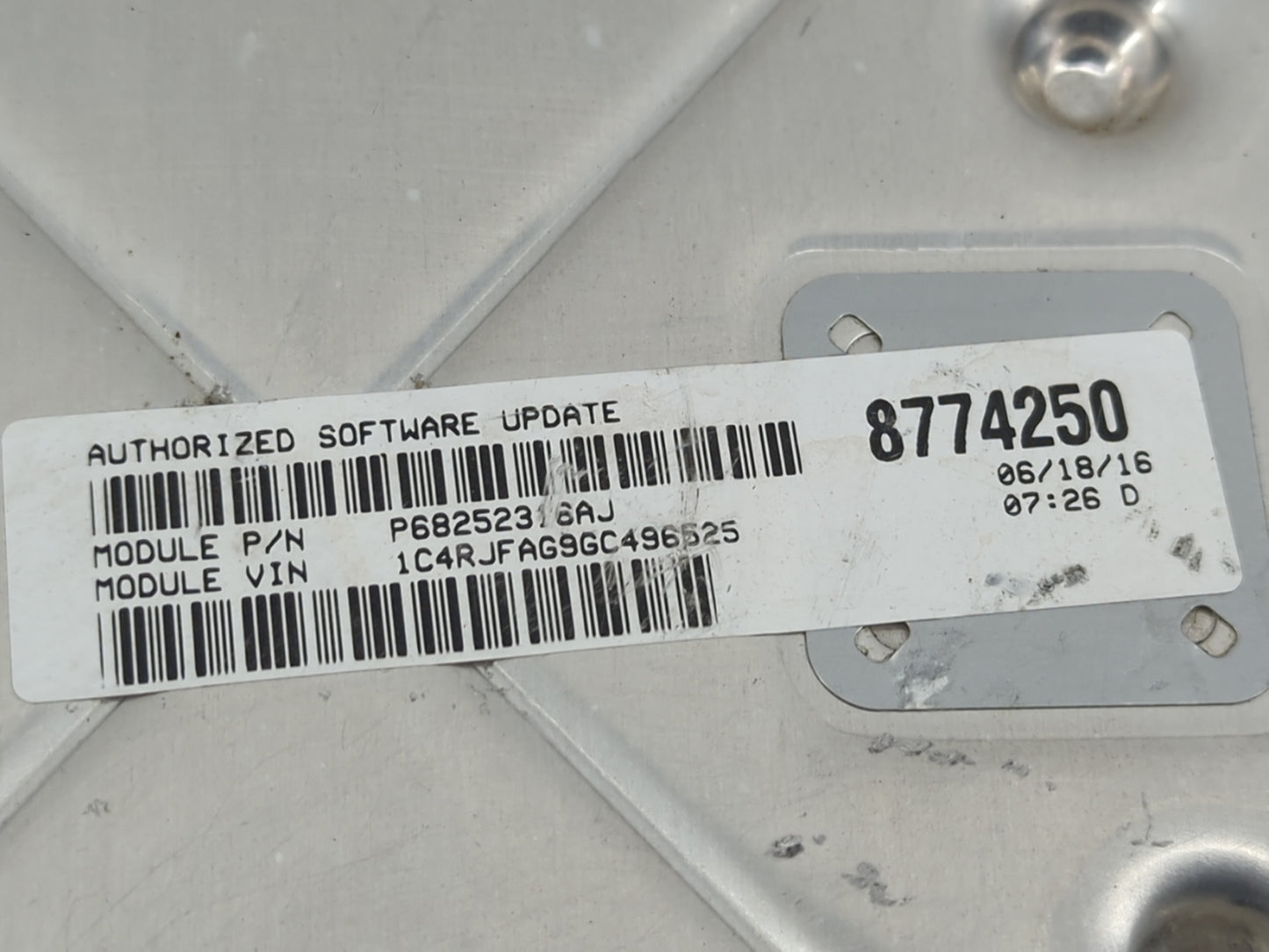 2016-2017 Jeep Grand Cherokee PCM Engine Control Computer ECU ECM PCU OEM P/N:P68252316AJ P68243326AA Fits Fits 2016 2017 OE