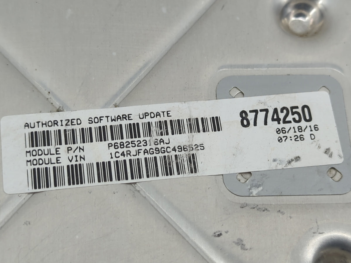 2016-2017 Jeep Grand Cherokee PCM Engine Control Computer ECU ECM PCU OEM P/N:P68252316AJ P68243326AA Fits 2016 2017 OEM Use