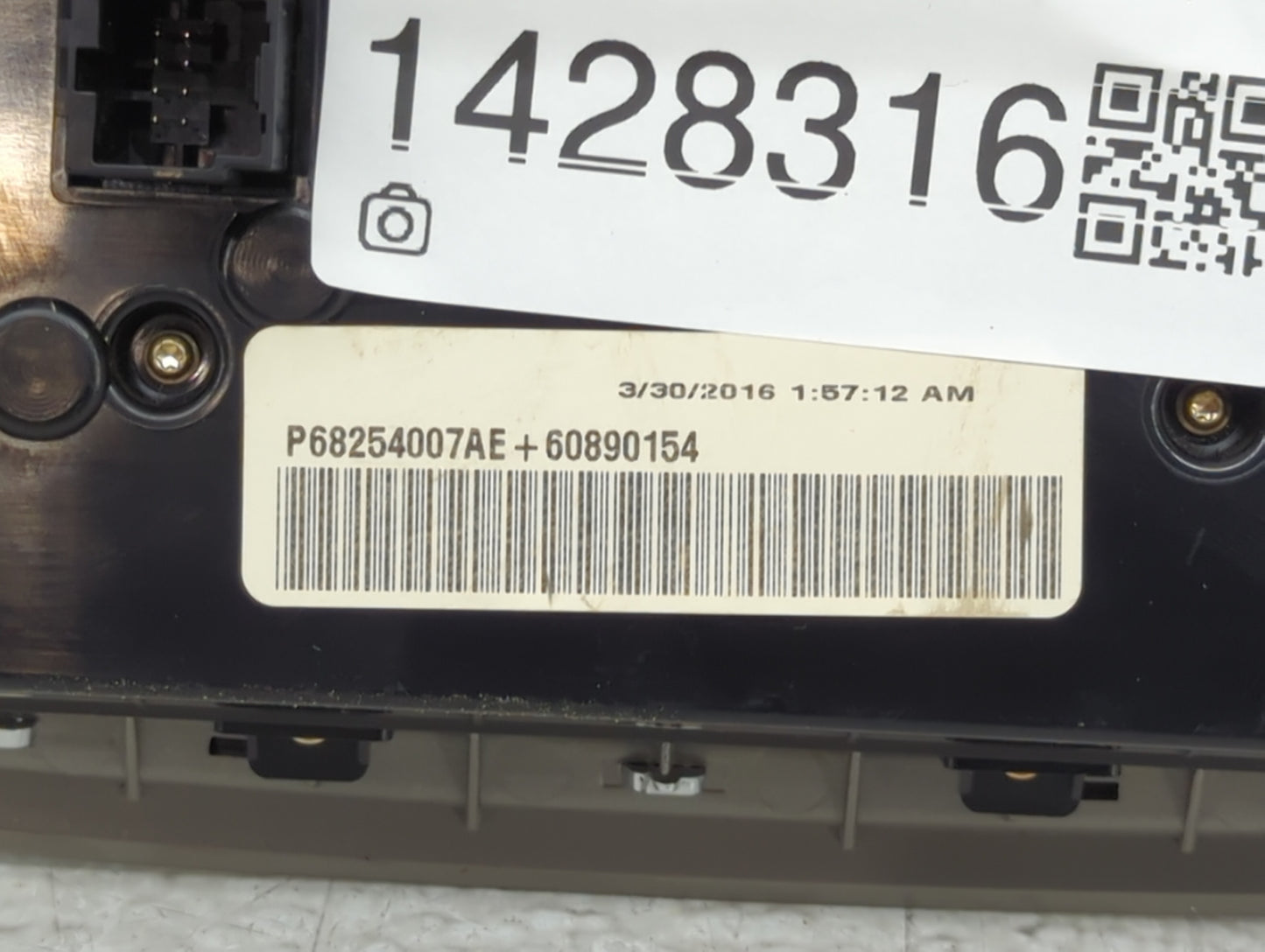 2016-2017 Jeep Grand Cherokee Climate Control Module Temperature AC/Heater Replacement P/N:68254007AE Fits Fits 2016 2017 OE