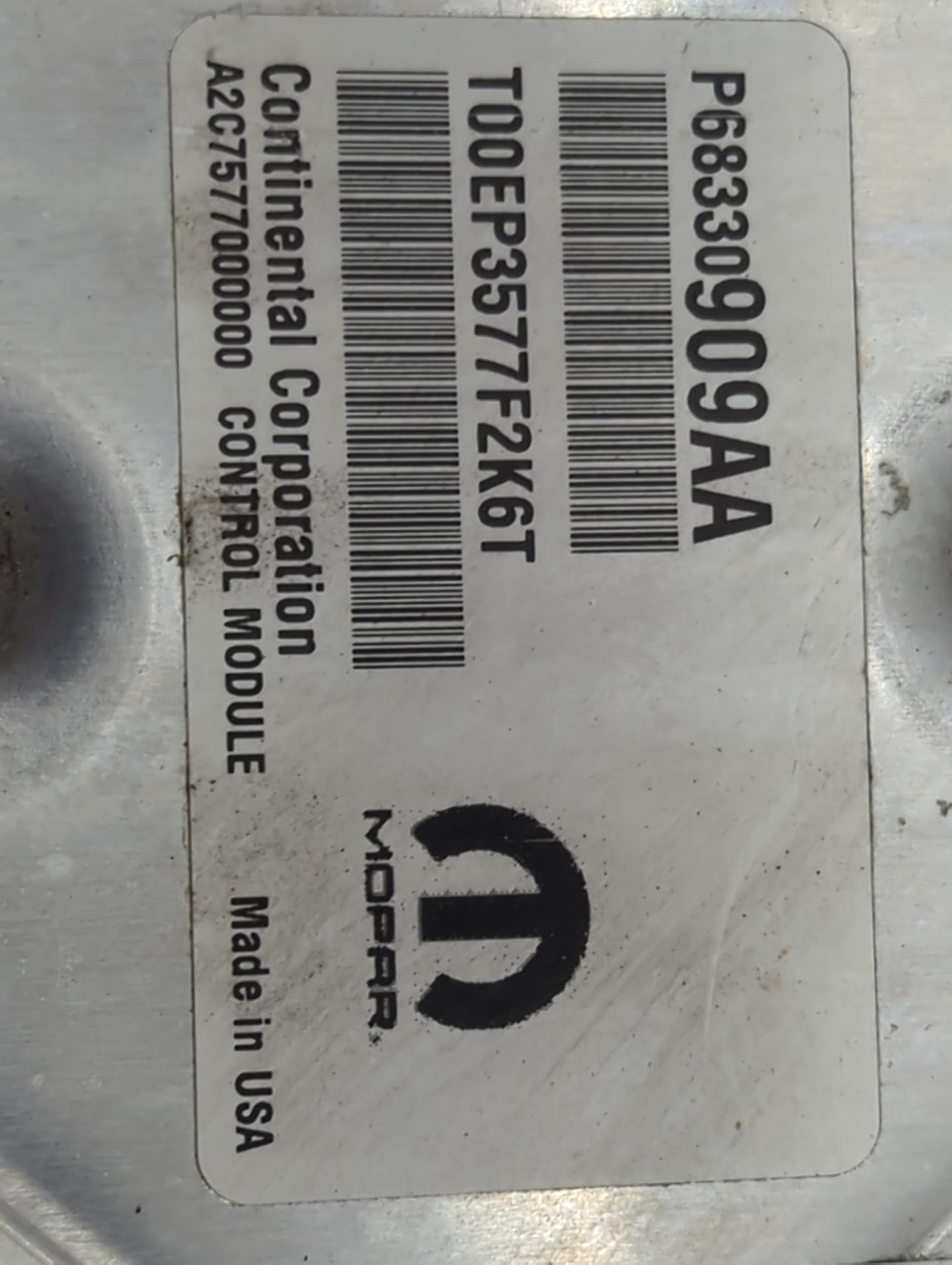 2016-2017 Jeep Grand Cherokee PCM Engine Control Computer ECU ECM PCU OEM P/N:P68330909AA T00EP3577F2K6T Fits Fits 2016 2017