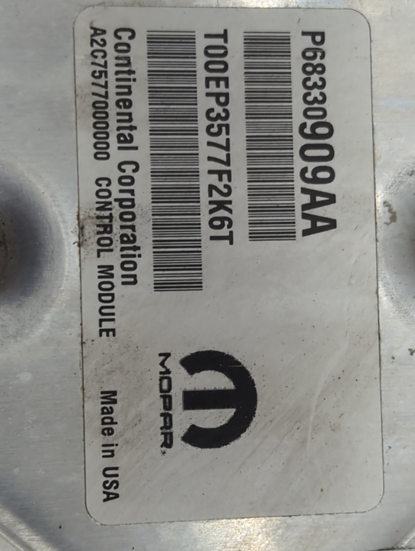 2016-2017 Jeep Grand Cherokee PCM Engine Control Computer ECU ECM PCU OEM P/N:P68330909AA T00EP3577F2K6T Fits Fits 2016 2017