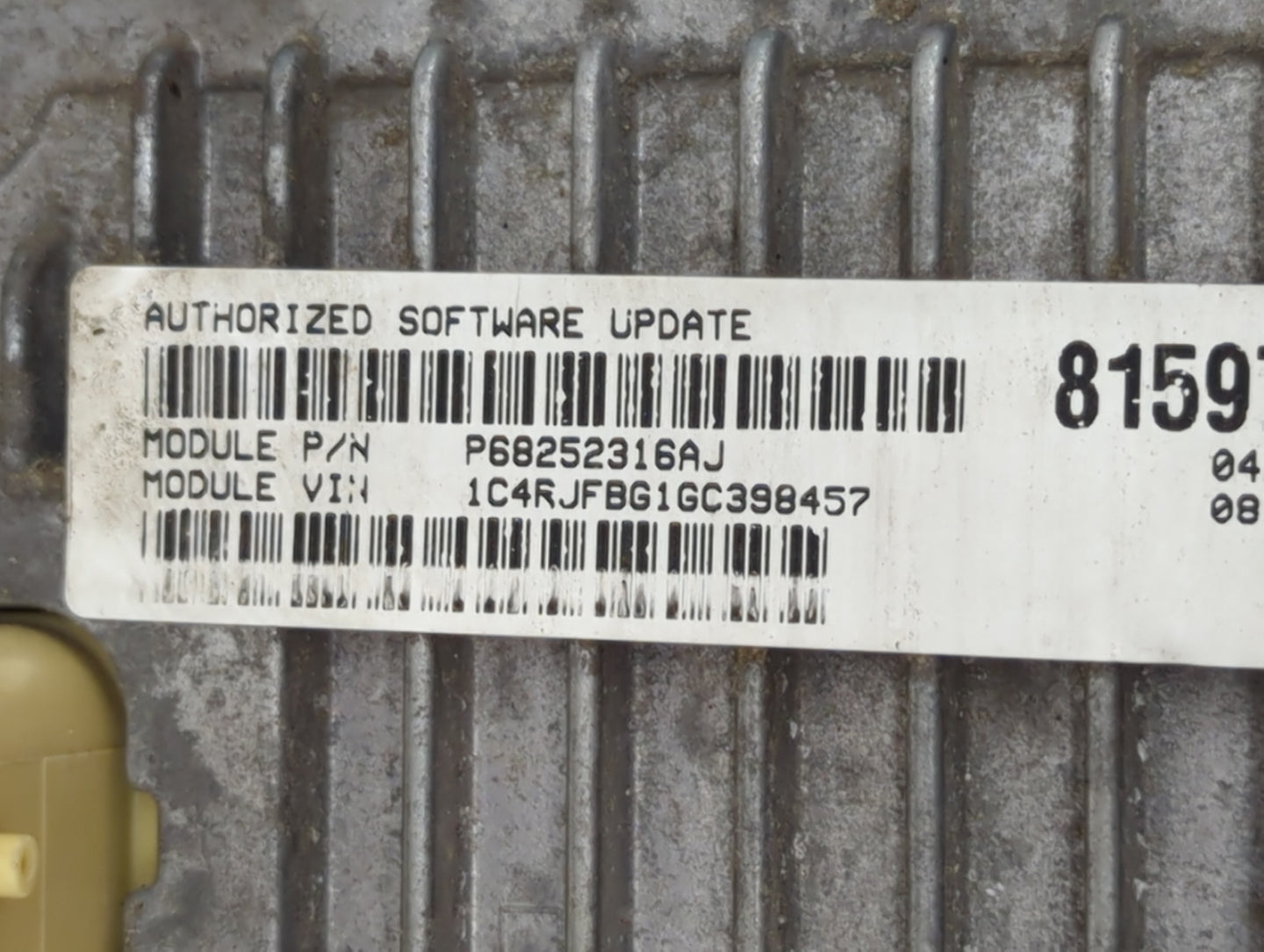 2016-2017 Jeep Grand Cherokee PCM Engine Control Computer ECU ECM PCU OEM P/N:P68243326AA P68252316AJ Fits Fits 2016 2017 OE