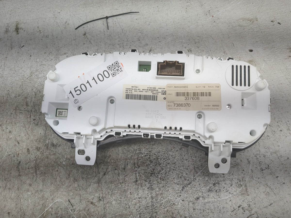2016 Jeep Grand Cherokee Instrument Cluster Speedometer Gauges P/N:68243466AG Miles: Fits OEM Used Auto Parts - Oemusedautop