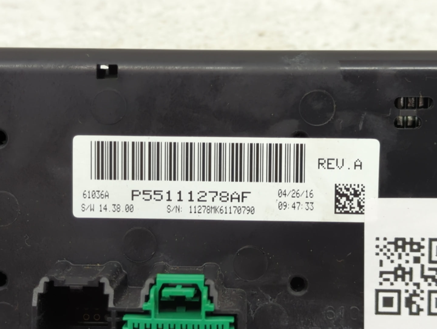 2011-2017 Jeep Patriot Climate Control Module Temperature AC/Heater Replacement P/N:P55111278AF Fits OEM Used Auto Parts - O