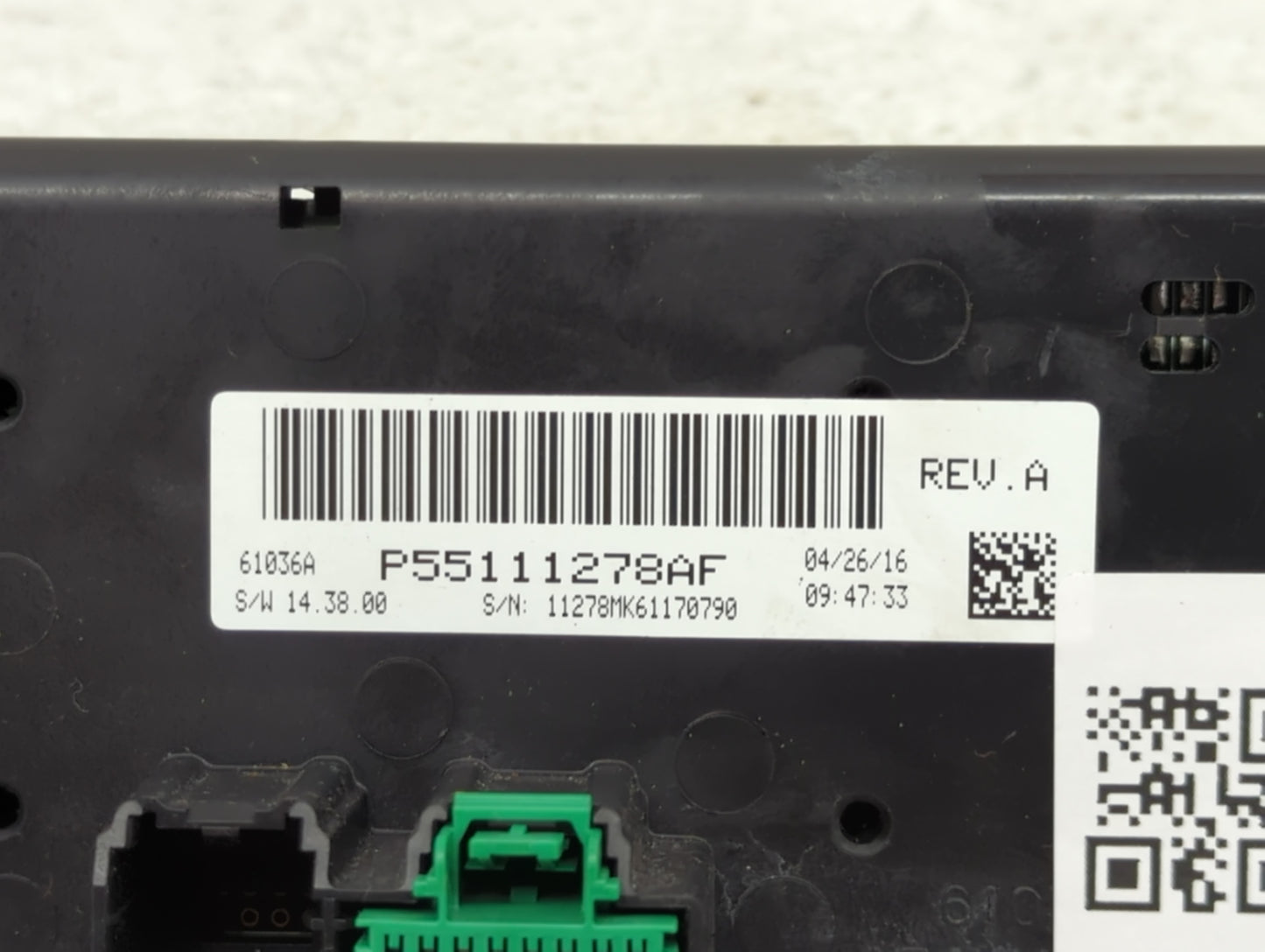 2011-2017 Jeep Patriot Climate Control Module Temperature AC/Heater Replacement P/N:P55111278AF Fits OEM Used Auto Parts - O